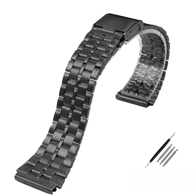 18mm Fine Steel Watchband for CASIO A158 / A159 / A168 /A169 /B650 /AQ230/ 700 Classic Small Square Silver Block  Metal Strap