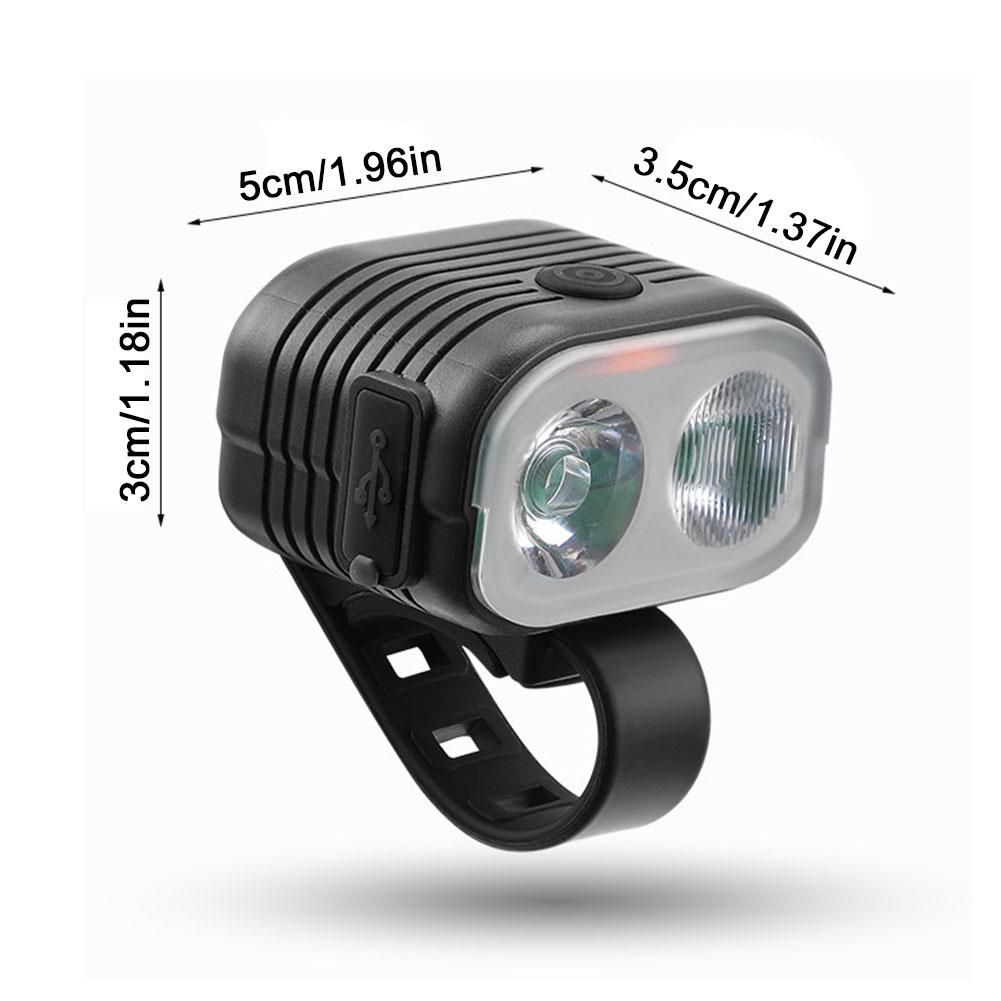 2 In 1 Waterproof USB Rechargeable Light With Horn 200lm Bicycle COB Front Light With 120dB Loud Horn Cycling Flashlight Bicycle