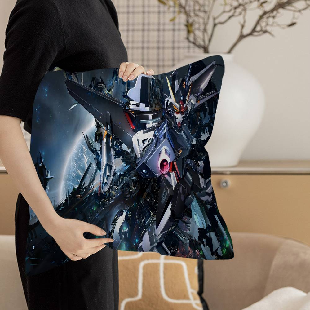 G-Gundam Cartoon R-Robot Maple Design Cushion Cover Happy Autumn Harvest decor Holiday Decorati Pillow Cover