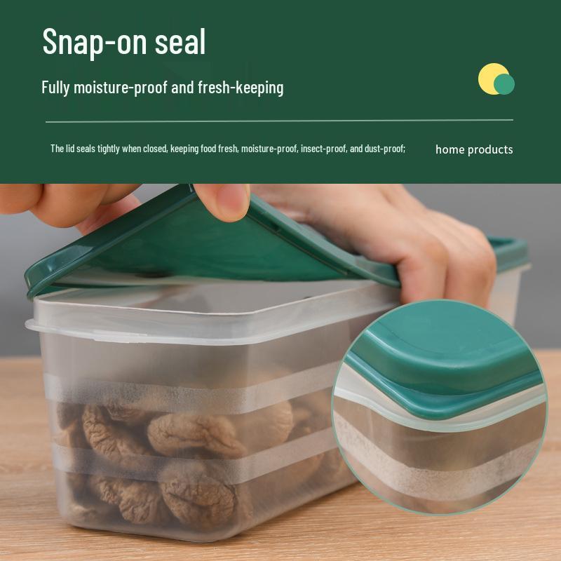 Rectangular Transparent Noodle Storage Box - Fresh-Keeping Kitchen Container for Japanese Food or Ice Cream.