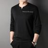Spring New Men's Long-sleeved T-shirts, Fashionable and Casual Solid Color T-shirts, Bottoming Shirts for Men