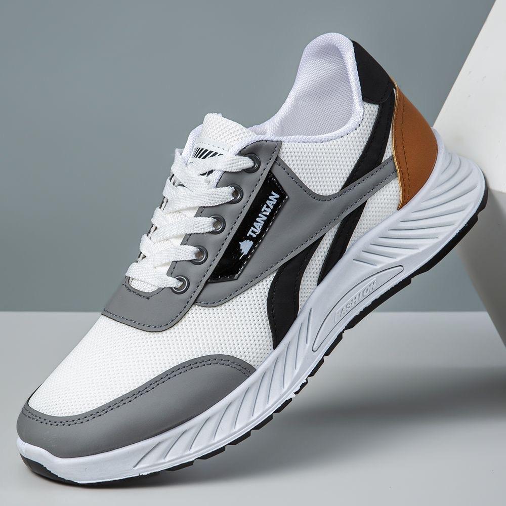 

Men s shoes 2025 new spring and autumn breathable sports casual versatile lightweight soft baseplate shoes cloth shoes foreign trade shoes 44 белый