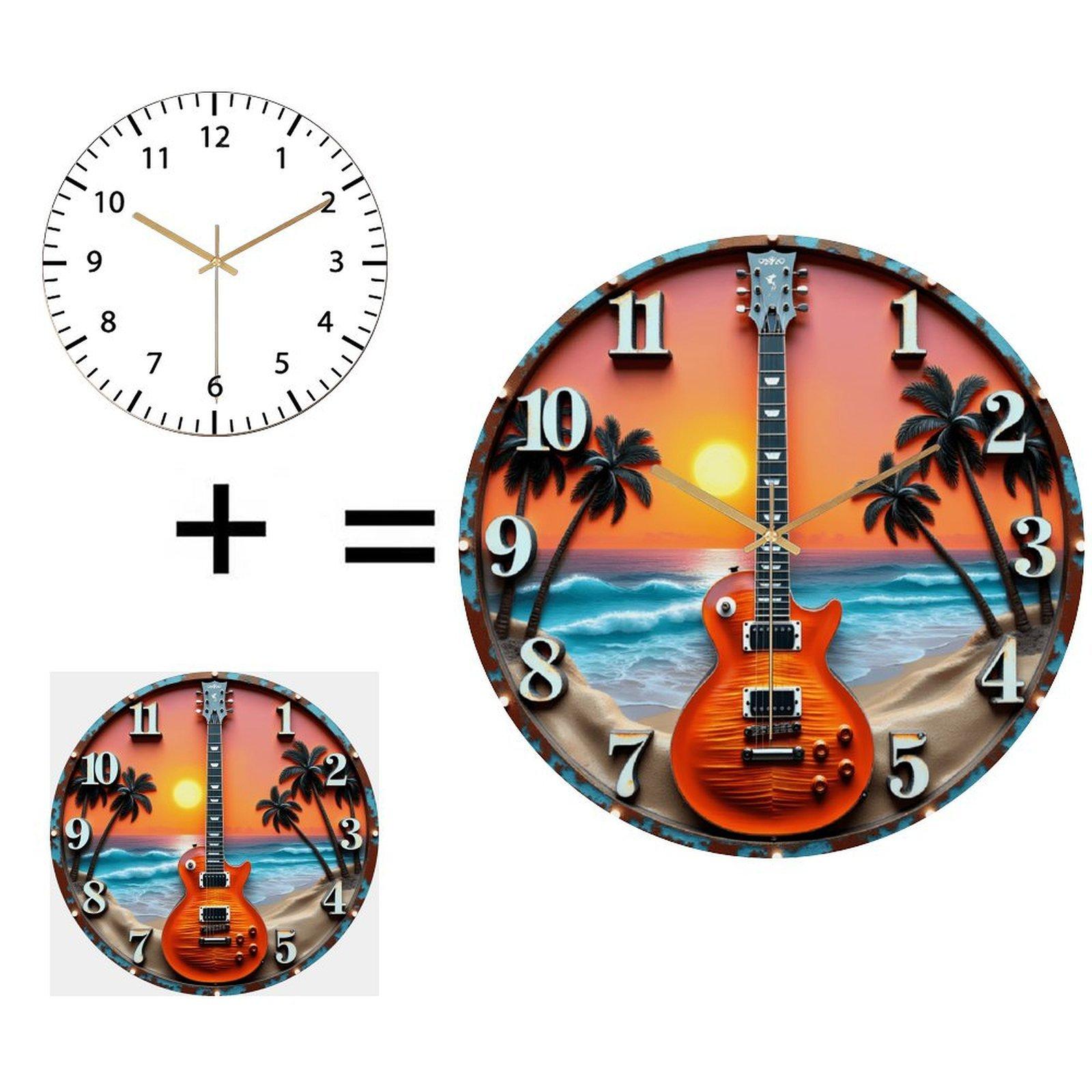 High-Quality 30x30cm Round Wall Clock Featuring Tempered Glass and Reliable Movement (White,12 in(30.48cm))