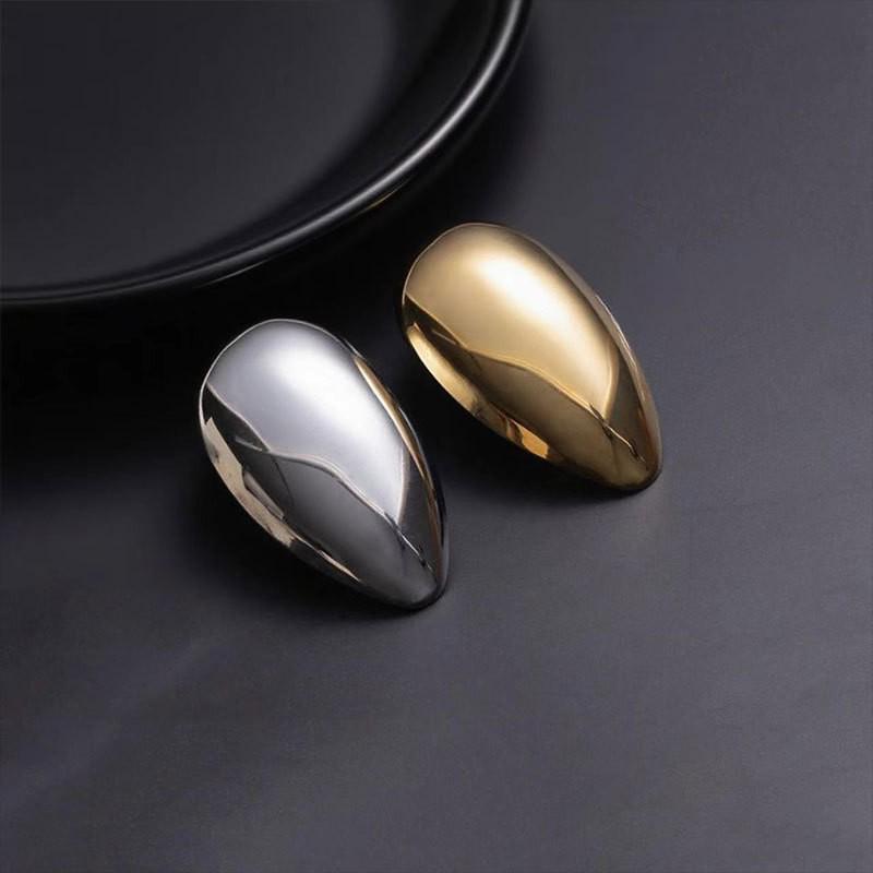 European Minimalist Gold Sunflower Seed Water Drop Stainless Steel Brooch