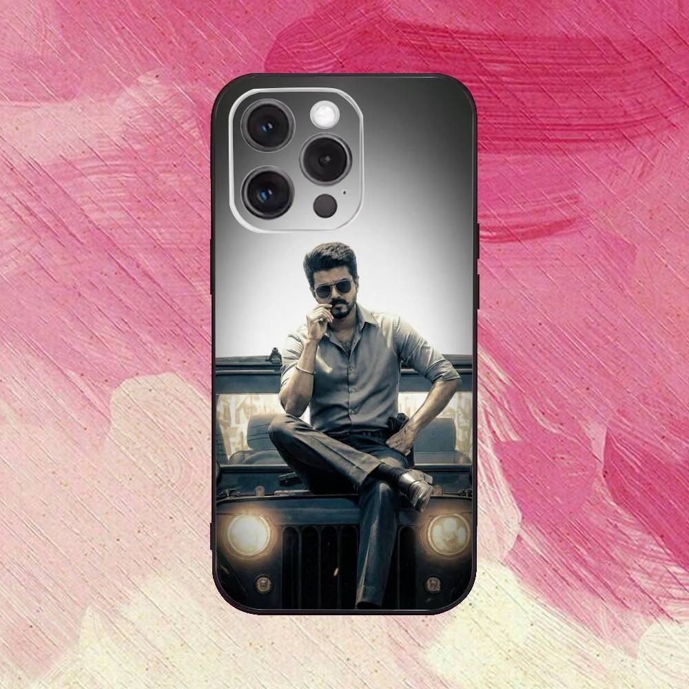 T-Thalapathy TV V-Vijay Handyhülle Für iPhone 17,16,15,14,13,12,11 Plus,Pro Max,XS,Weiche Silikon Schwarze Hülle