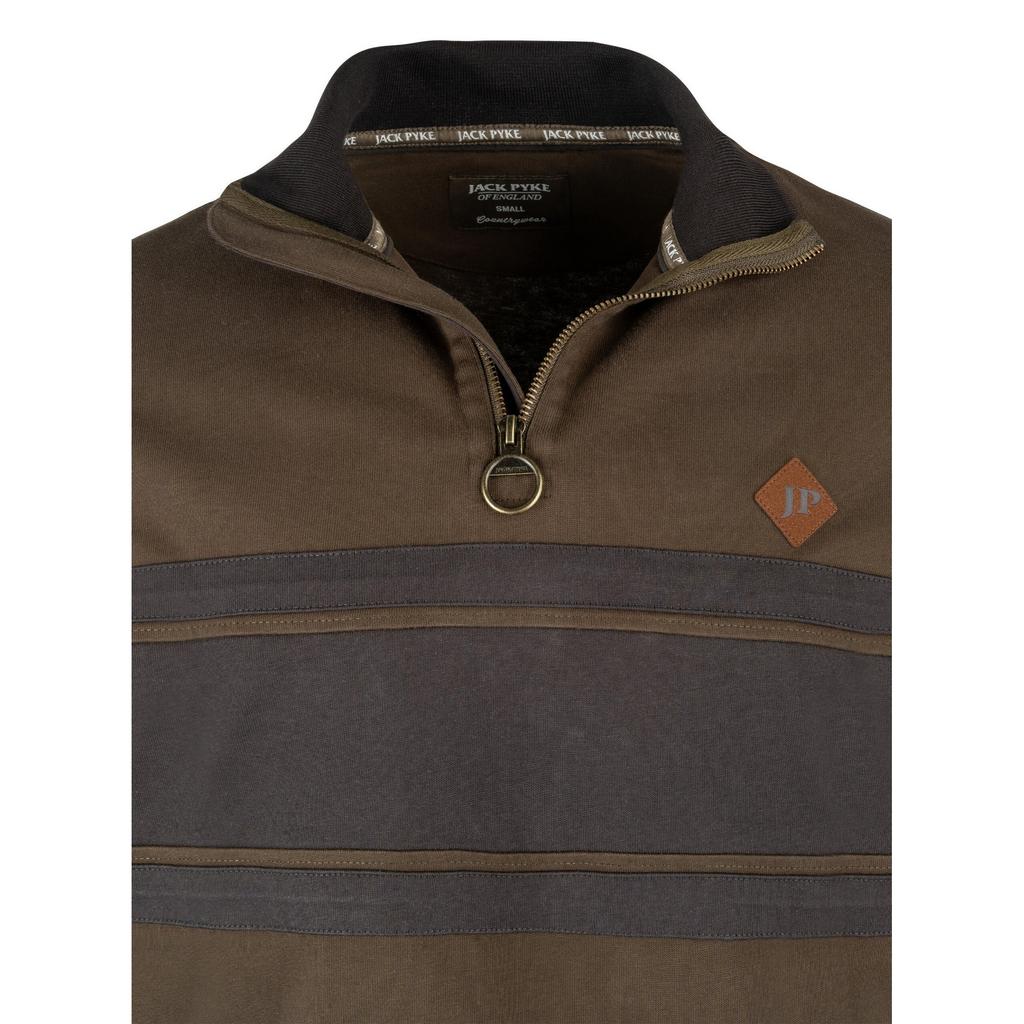 Jack Pyke Mens Contrast Panel Half Zip Sweatshirt