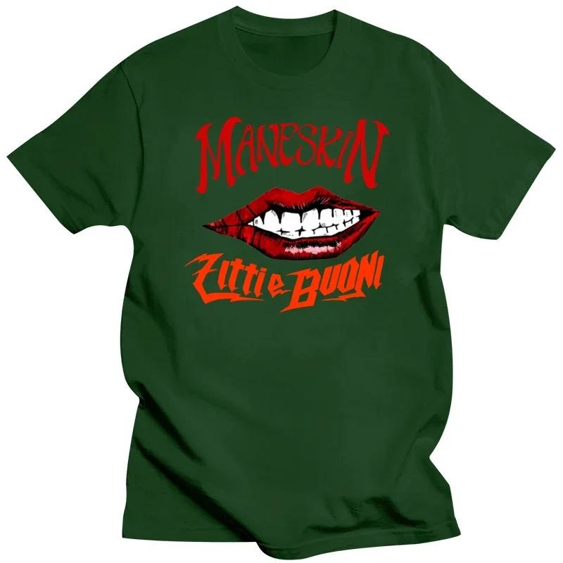 Unisex Maneskin T Shirt 2021 New Summer Fashion Men Casual Hip Hop T-Shirt Hot Male Harajuku Kawaii Tee Shirt Tshirts