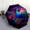 1pc Colorful Peacock Floral Artwork Umbrella with Plastic Handle,Suitable for All Seasons Home Travel Outdoor UmbrellaB1645