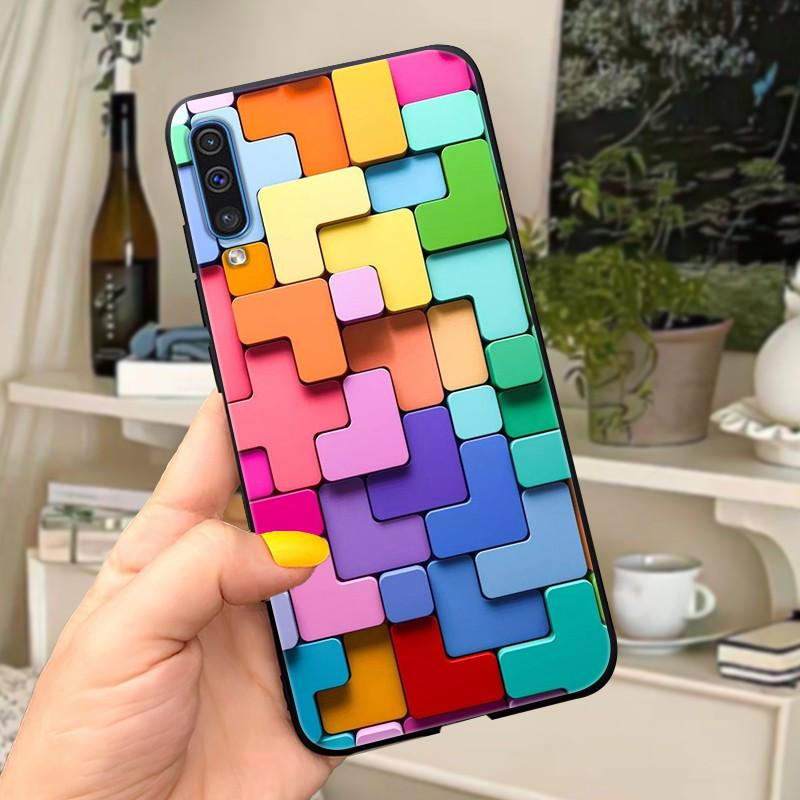 Phone Case For Samsung Galaxy A30s A50 Case Cute Silicone Black Back Covers on For Coque Samsung A50 s A50s A 30s Cover Bumper