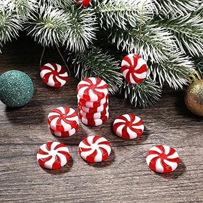 10/30pcs Canne à Sucre Décorations de Noël Rouge Blanc Faux Ornements Menthe Poivrée Pour Décor de Fête de Noël Cadeaux Artisanat Cadeau