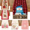 Christmas Tablecloth Pink Christmas Tree Snowflake Decoration Dining Table Kitchen Decoration Holiday Wedding Party Retro Style