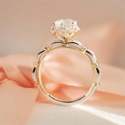Fashion Women Silver Color Oval Rings Charm White Stones Wedding Engagement Bridal Ring Jewelry