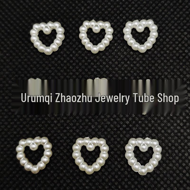 Pearl Heart & Star DIY Glue for Phone Cases, Clothing, & Nail Art Accessories