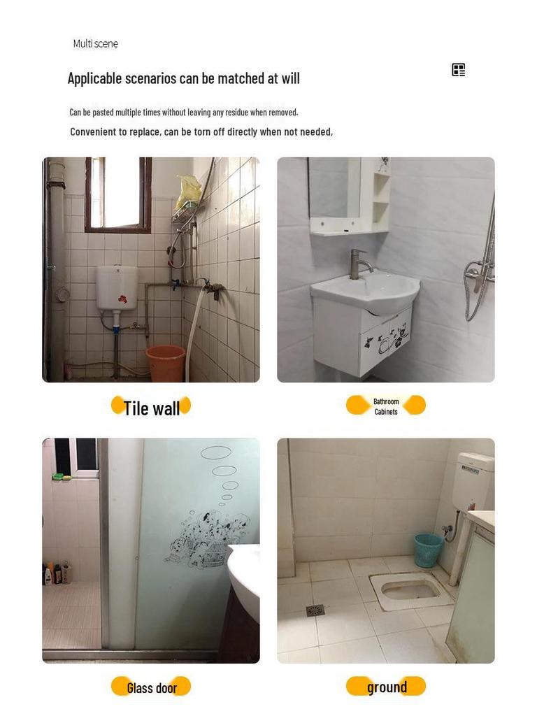 Papier Peint Adhésif Imperméable Croquis Hirondelle Rétro Français pour Carrelage de Salle de Bain