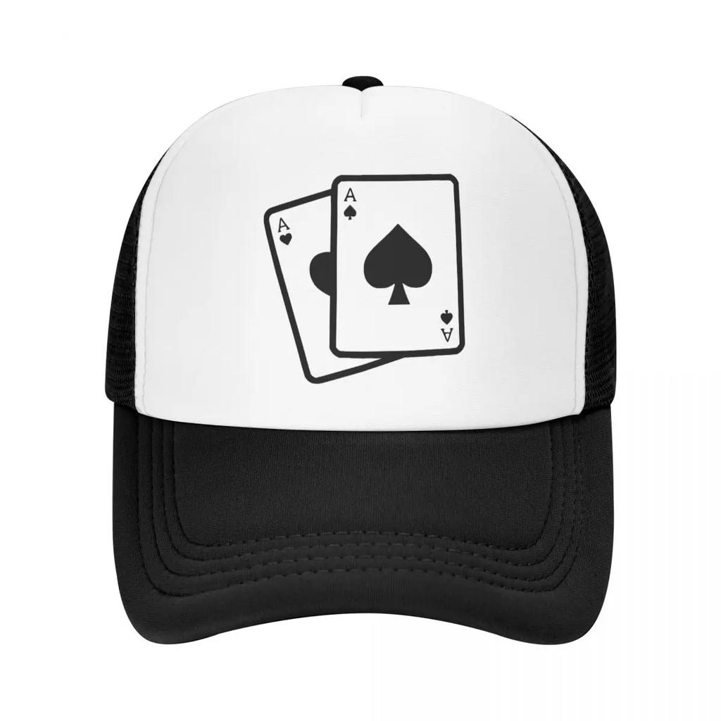 Custom Fashion Poker Spades A Baseball Cap for Unisex Women Breathable Trucker Hat Sun Protection Snapback Dad Hat