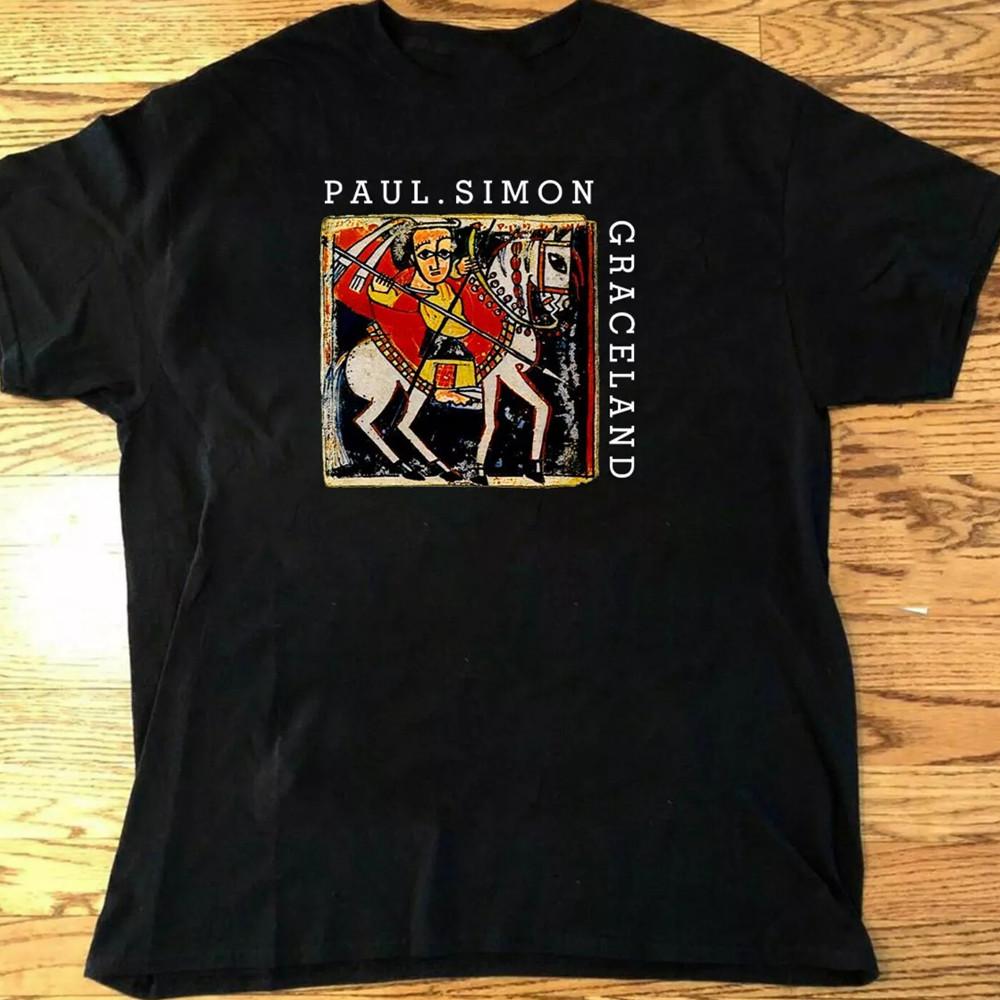 VTG Paul Simon Graceland black T-shirt Unisex All sizes S-5Xl XZ1050 Unisex T-Shirt L