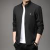 Men's Korean Style Casual Stand-Up Collar Jacket - Spring/Autumn, Trendy, Loose Fit, Plus Size