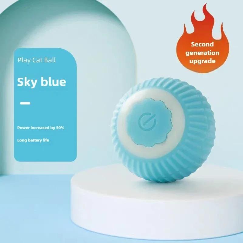 

Cat Home Run Ball Toys Automatic Rolling Ball Faux Tail Interactive Rechargeable SmartPet Electric Dog Training Imitate Mouse синий