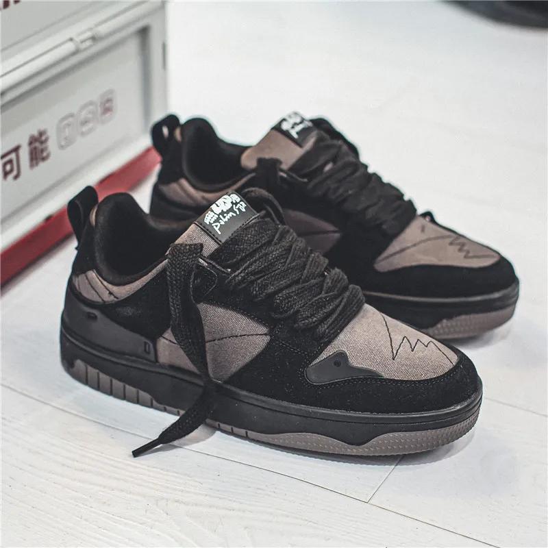 Móda SYTK Pánské Běžecké Tenisky Chůze Kožené Boty Mládež Volnočasové Kriketové Boty Módní Trend Board Shoes Pohodlné Skateboardové Boty