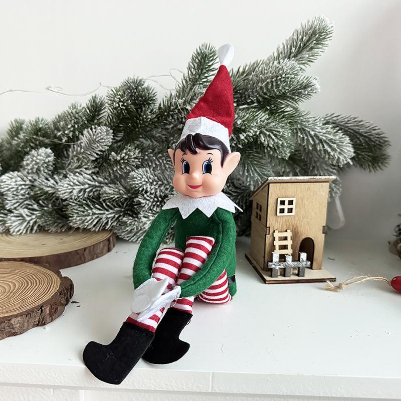 

Рождественская плюшевая игрушка «Плохое поведение» | Elfette Novelty Long Girl Christmas Doll One Size зелёный