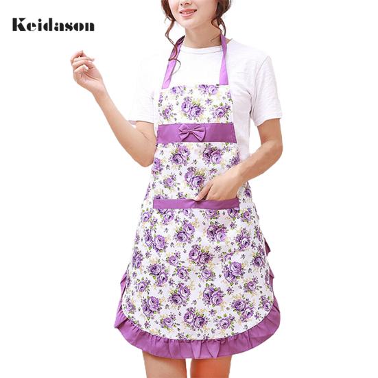 

Практичный водонепроницаемый многоцветный фартук для выпечки, универсальный кухонный фартук фиолетовый