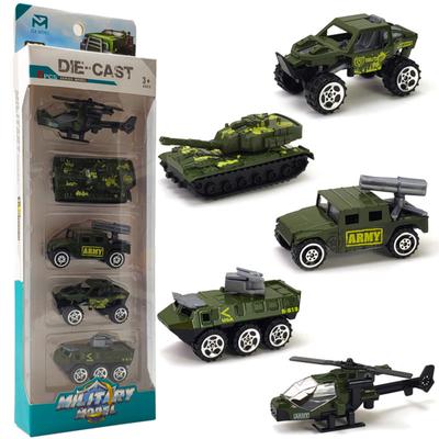 5 Stück/Set Rückziehauto Form Spielzeug Legierung Militärfahrzeug Auto Modell Kinder Kinder Auto Spielzeug