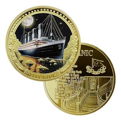 Pamětní mince Titaniku Kovové galvanické pokovování Pamětní medaile