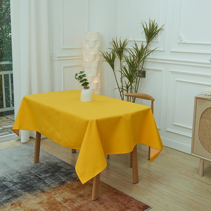 Nordic Minimalist Solid Color Tablecloth Water-resistant and Oil Resistant Restaurant Tablecloth Available in Multiple Colors
