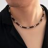 Herren Holzperlen Ton Halskette Mode Vintage Afrikanische Perlen Strand Surfer Halskette für Männer Stammes Schmuck