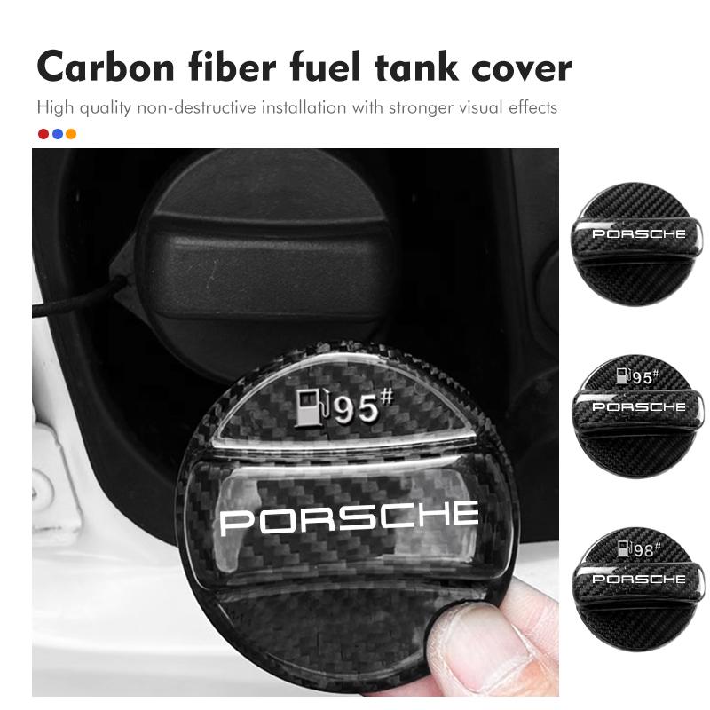 Carbon Fiber Tank Cover Car Fuel Tank Oil Gas Air Cap Trim For Porsche Macan Cayman 911 918 996 997 991 968 Carrera-GT