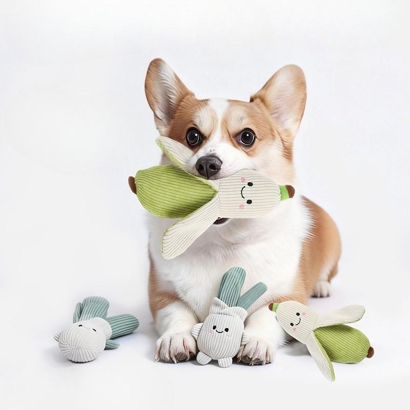 Dog Sound-making Toy, Soothing Vegetable Companion, Entertainment for Boredom Relief, Teeth Grinding, Interactive Plush Pet Toy