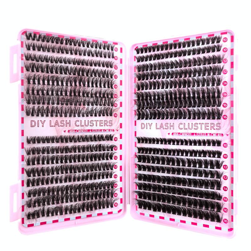 Lash Bond Asend Seal Eyelash Clusters Lasting Double-Ended Fixed Eyelash Glue Remover Tweezers Kit Eyelash Curler Brush Kit Tool
