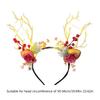 LED Christmas Antler Headband Party Accessories Flashing Christmas Headhoop Festival Party Hairband Holiday Headwear