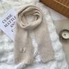 Scarf women's winter high-end sense new solid color warm imitation cashmere scarf knitted scarf shawl