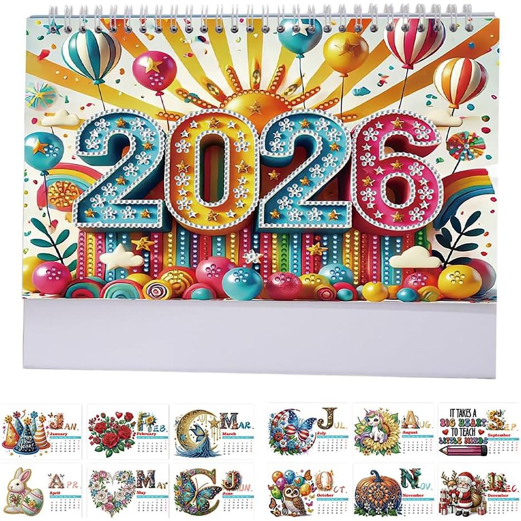 Generisch 2026 Table Calendar, 12 Months, 2026 Calendar, Desk Calendar, Standing Desk Calendar, 25 X 20.5 X 9 Cm, Gift For Your Heart
