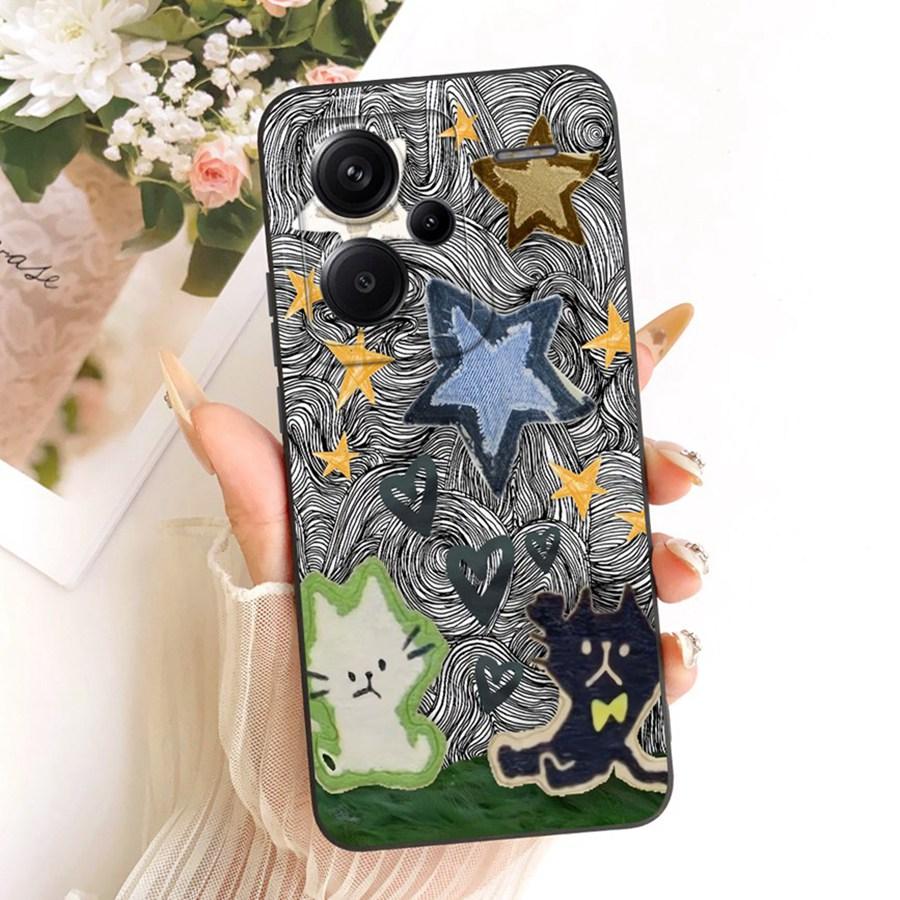 

For Xiaomi Redmi Note 13 Pro Plus Case Cute Rabbit Soft Len Proective Back Cover for Redmi Note13Pro+ Case Silicone Bumper Note 13 Pro Plus