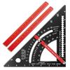   MM/INCH Carpenter Square Aluminium Ruler Woodworking Measurement Tool