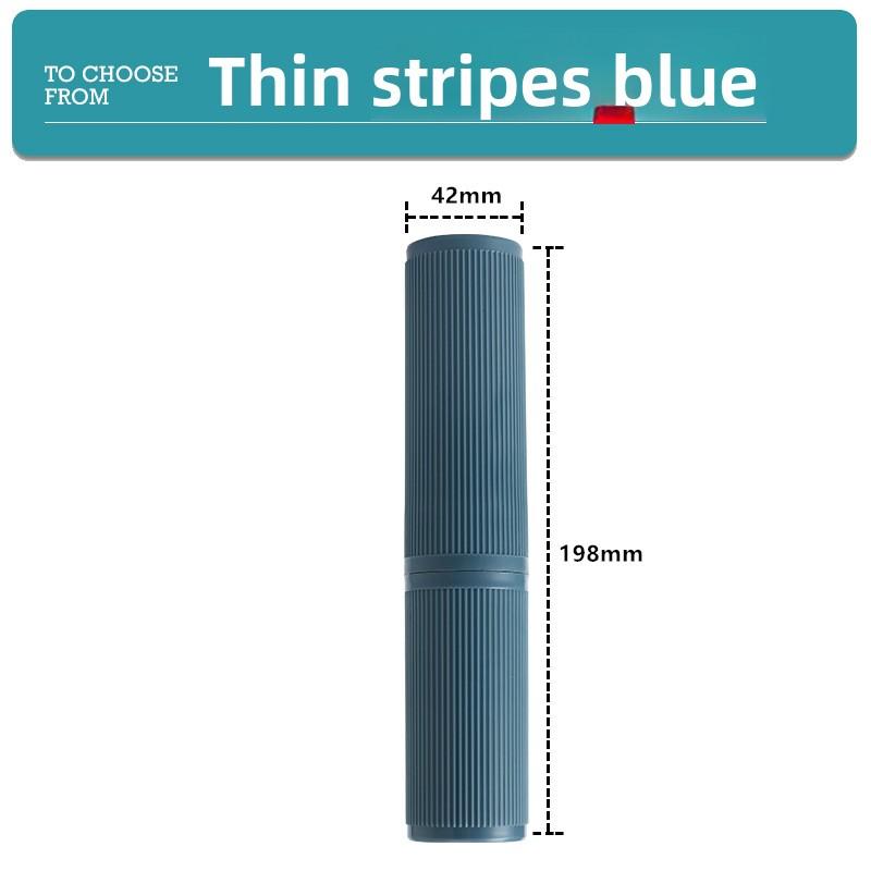 

Pinstripe Simple Travel Wash Cup Portable Toothbrush Storage Box Toothbrush Holder Mouthwash Cup Set Brushing Cup синий