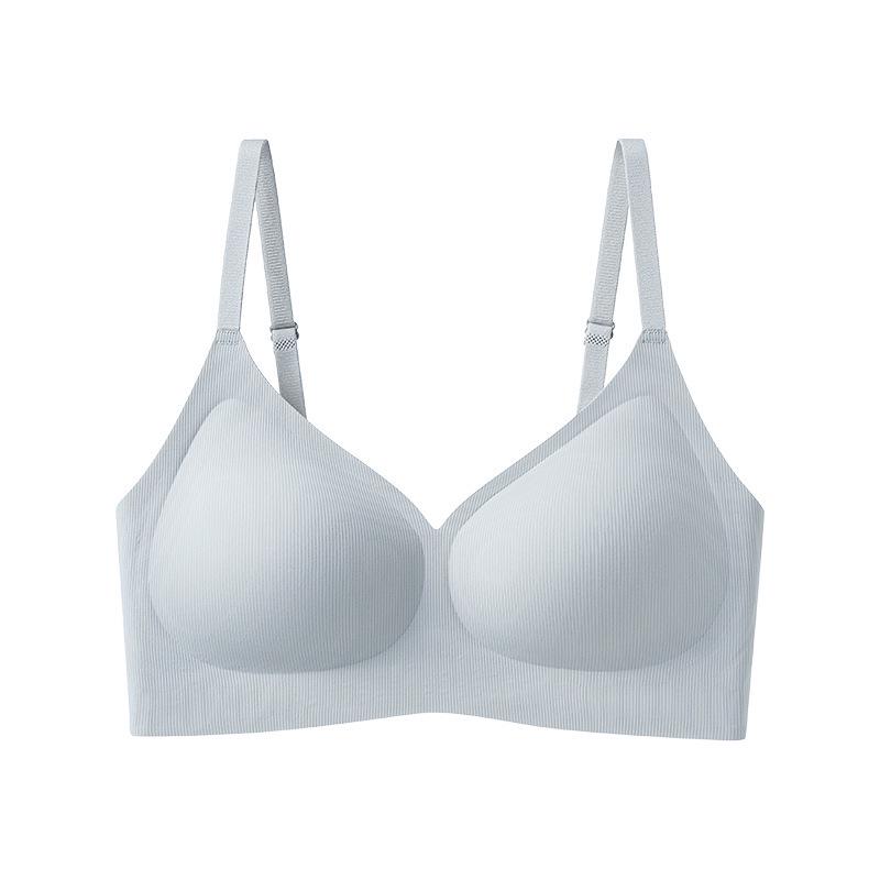 Threaded Seamless Small Chest Enhancing Push-Up Bra: 3D Stereo Cup, Soft Support, Beautiful Back Design