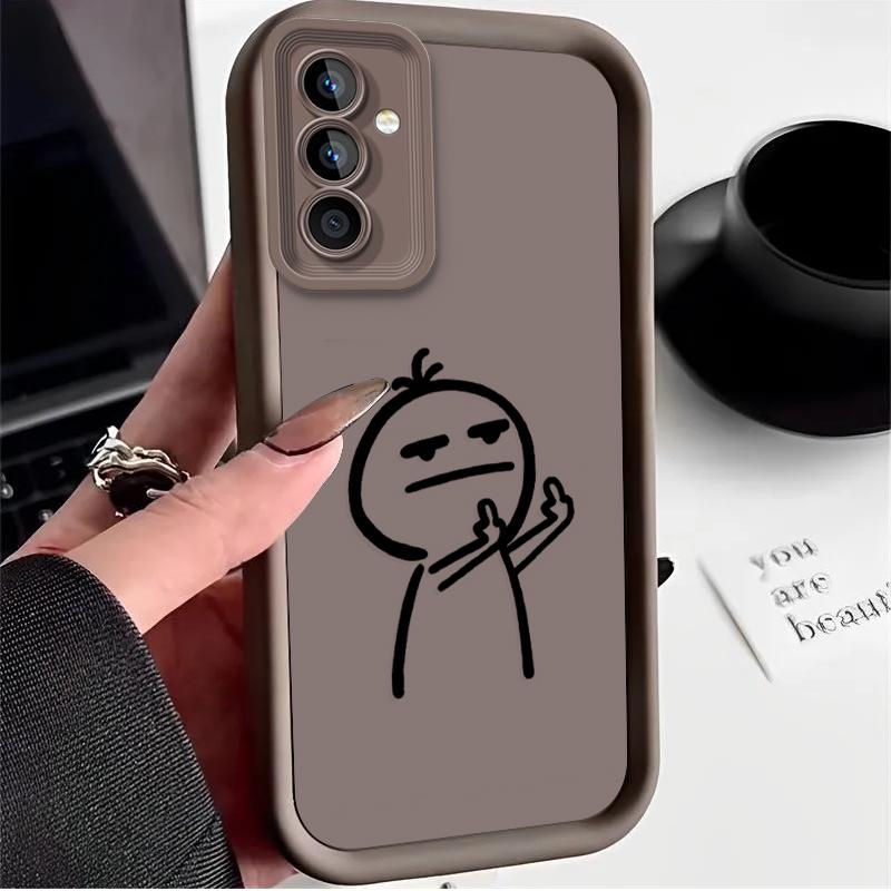 Stickman Phone Case For Samsung Galaxy S25 S24 S23 S22 S21 Ultra 24 FE Plus A15 A35 A50 A51 A54 A55 Shock Protection Cover