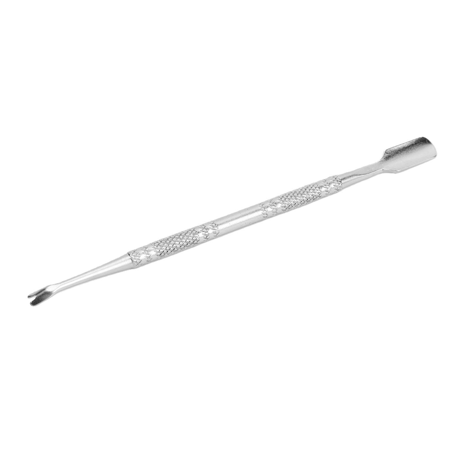 Cuticle Pusher with Fork Stainless Steel Dual Head Cuticle Trimmer for Dead Skin Removal