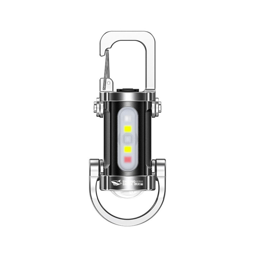 Mini Keychain Flashlights Portable Work Light with Red&Blue Light LED Torch  for Searching Hiking