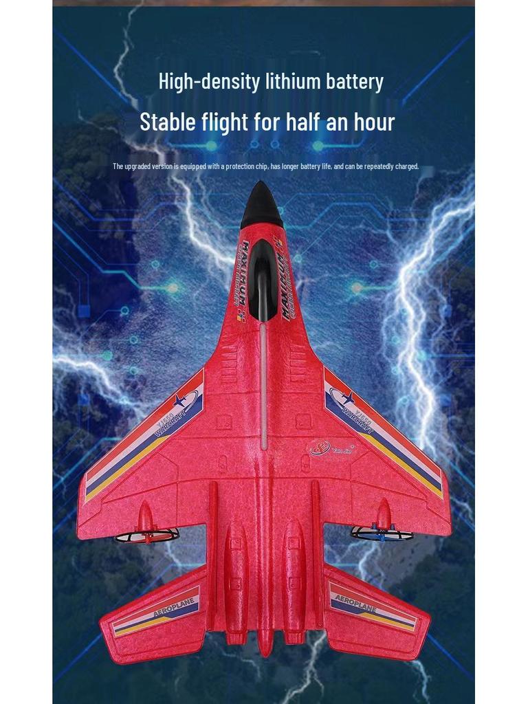 Luminous Remote Control Fighter Jet 650 Model - Drop-Resistant Foam Fixed-Wing Toy Plane for Kids