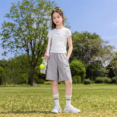 Moonkids Girls' Ice Silk Quick-Dry Summer Sport Shorts