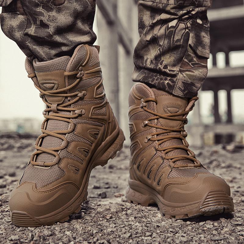Outdoor Sports Climbing Boots Winter Training Men's Field Tactical Desert Boots Wear-resistant Military Training