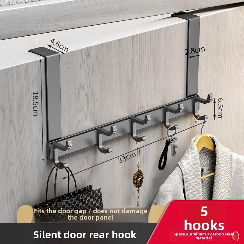 Modern Door Back Hook Rack With Removable Design For Bedroom Storage And Clothing Organization