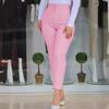 High Waist Slim Fit Women Pants Casual Trousers Tight Legs Hip Hugging Pure Color Long Pants with Pockets Daily Wear