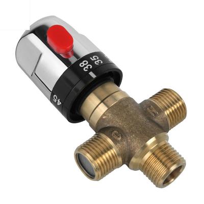 Thermostatic Mixing Valve Bathroom Kitchen Tap Valve Bathroom Water Temperature Control Faucet Brass Pipe 1PC Thermostat Faucet Home Improvement