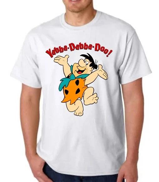 FRED YABBA DABBA DOO FLINTSTONES T-T-shirt HANNA BARBERA TEE CARTOON S