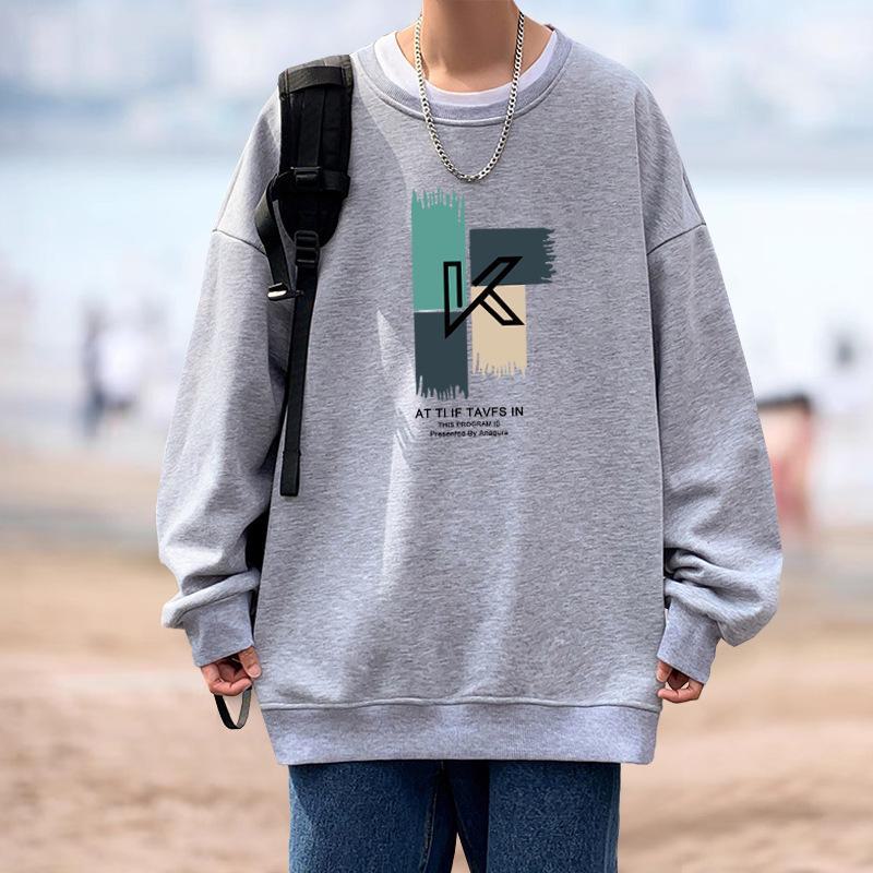 

Мужская толстовка из плотного бархата - осенне-зимняя ретро-модная куртка в гонконгском стиле для пар 4XL светло-серый